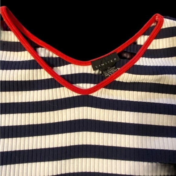 Limited Red, white & blue vintage ribbed bodysuit, 4th of July, patriotic wear M - Picture 2 of 10